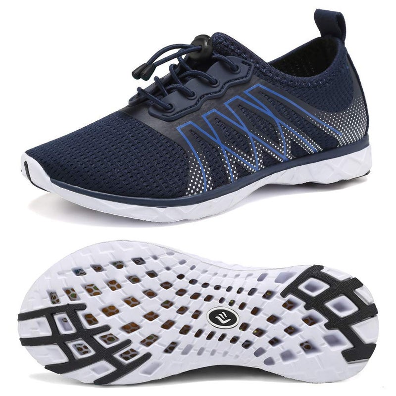 CIOR Kids Water Shoes Boys & Girls Sports Aqua Athletic Sneakers Lightweight Sport Shoes(Little Kid/Big Kid) U1ELJSX005-Navy-37 - Image 1